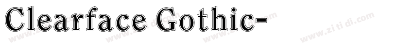 Clearface Gothic字体转换